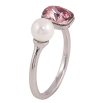 Каблучка Xuping колір Родій з кр-ми Swarovski "Кристал Antique Pink з перлами, ø 6мм, 6х8мм" фото №3 Каблучка Xuping колір Родій з кр-ми Swarovski "Кристал Antique Pink з перлами, ø 6мм, 6х8мм" фото №3
