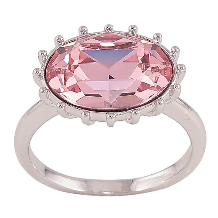 Каблучка Xuping колір Родій з кр-ми Swarovski "Кристал Light Rose" фото №12