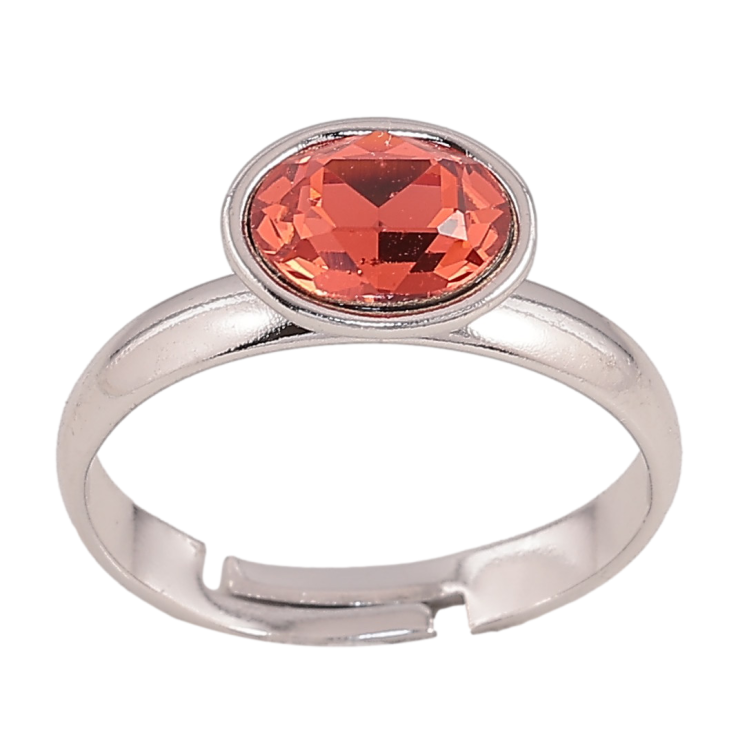 Кольцо Xuping цвет Родий с кр-ми Swarovski "Кристалл Light Siam" фото №3 Кольцо Xuping цвет Родий с кр-ми Swarovski "Кристалл Light Siam" фото №3