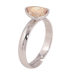 Каблучка Xuping колір Родій з кр-ми Swarovski "Кристал Golden Shadow" фото №2 Каблучка Xuping колір Родій з кр-ми Swarovski "Кристал Golden Shadow" фото №2