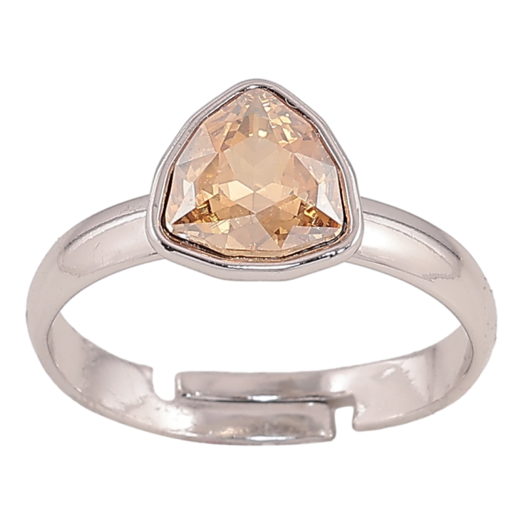 Каблучка Xuping колір Родій з кр-ми Swarovski "Кристал Golden Shadow" фото №20
