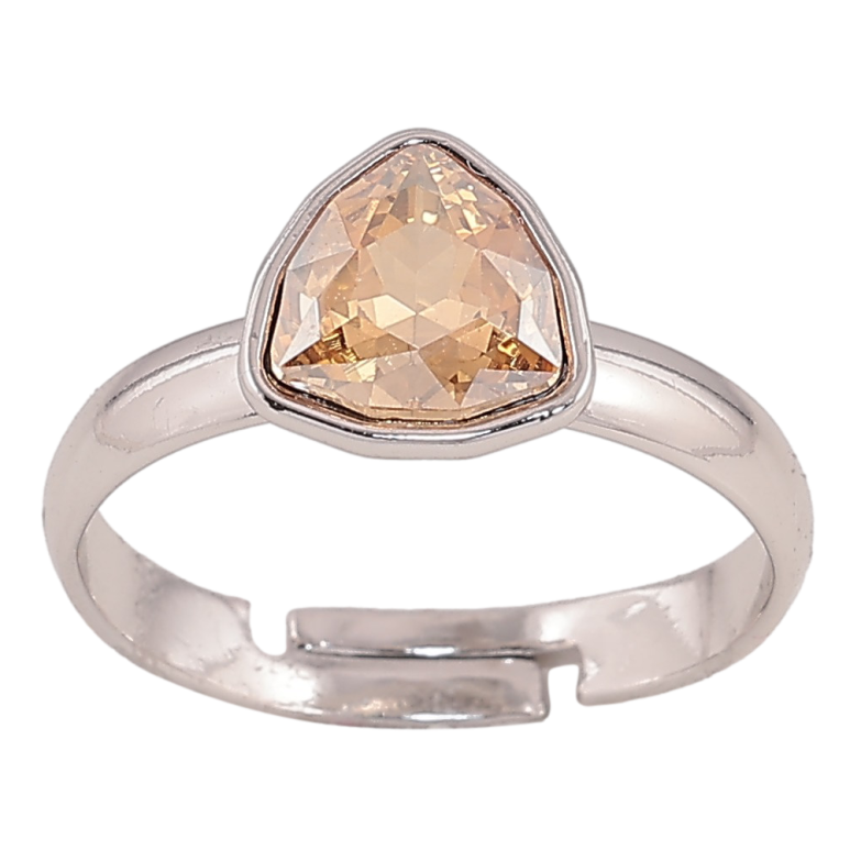 Каблучка Xuping колір Родій з кр-ми Swarovski "Кристал Golden Shadow" фото №6 Каблучка Xuping колір Родій з кр-ми Swarovski "Кристал Golden Shadow" фото №6