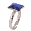 Каблучка Xuping колір Родій з кр-ми Swarovski "Кристал Metallic Blue" фото №2