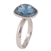 Кольцо Xuping цвет Родий с кр-ми Swarovski "Кристалл Montana" 14х14мм фото №2 Кольцо Xuping цвет Родий с кр-ми Swarovski "Кристалл Montana" 14х14мм фото №2