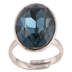Кольцо Xuping цвет Родий с кр-ми Swarovski "Кристалл Montana, 20х15мм" фото №2 Кольцо Xuping цвет Родий с кр-ми Swarovski "Кристалл Montana, 20х15мм" фото №2