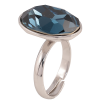Кольцо Xuping цвет Родий с кр-ми Swarovski "Кристалл Montana, 20х15мм" фото №3 Кольцо Xuping цвет Родий с кр-ми Swarovski "Кристалл Montana, 20х15мм" фото №3