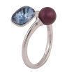 Кольцо Xuping цвет Родий с кр-ми Swarovski "Кристалл Montana с шариком, ø 6мм, 6х8мм" фото №4