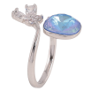 Кольцо Xuping цвет Родий с кр-ми Swarovski "Кристалл Ocean Delite с бабочкой" фото №2 Кольцо Xuping цвет Родий с кр-ми Swarovski "Кристалл Ocean Delite с бабочкой" фото №2