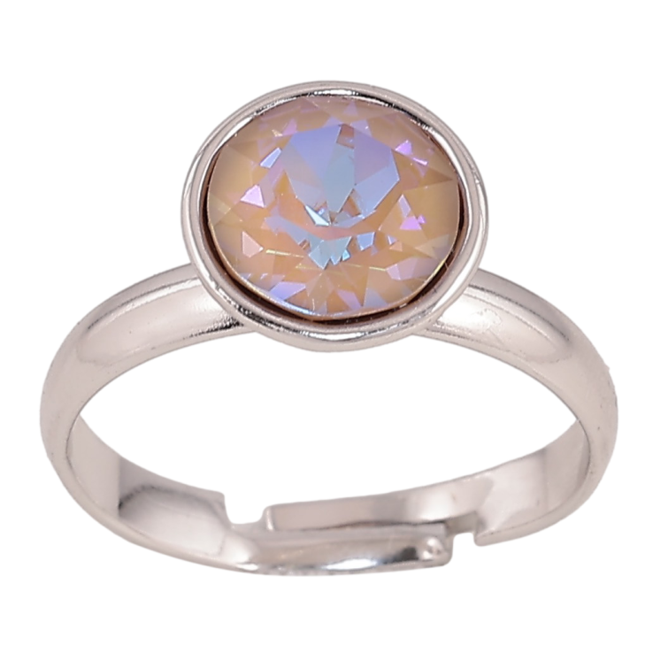 Каблучка Xuping колір Родій з кр-ми Swarovski "Кристал Ochre Delite" ø 10мм фото №13