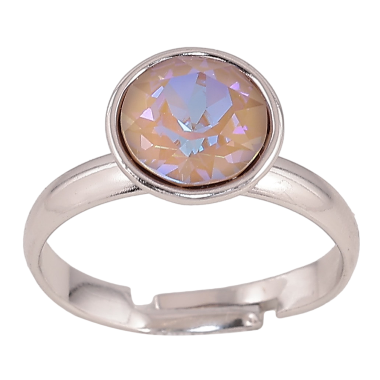 Кольцо Xuping цвет Родий с кр-ми Swarovski "Кристалл Ochre Delite" ø 10мм фото №1
