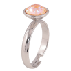 Кольцо Xuping цвет Родий с кр-ми Swarovski "Кристалл Peach Delite" ø 10мм фото №2