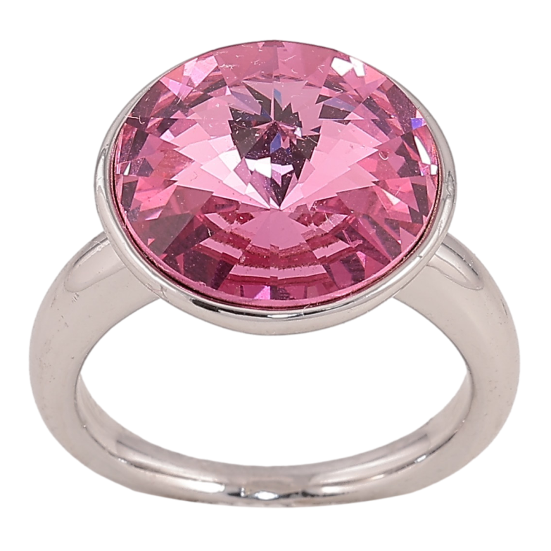 Кольцо Xuping цвет Родий с кр-ми Swarovski "Кристалл Rose" ø 15мм фото №1 Кольцо Xuping цвет Родий с кр-ми Swarovski "Кристалл Rose" ø 15мм фото №1