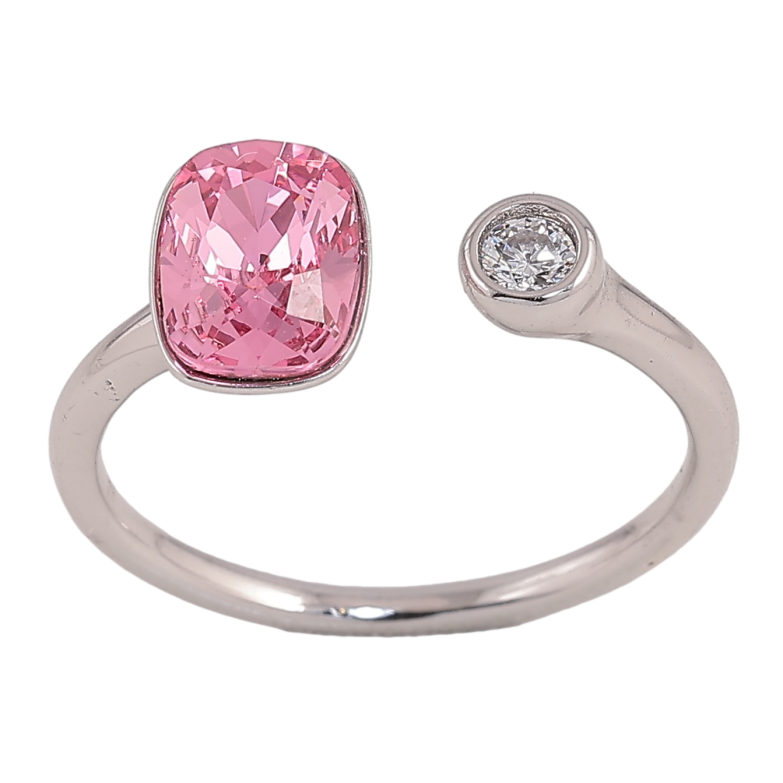 Каблучка Xuping колір Родій з кр-ми Swarovski "Кристал Rose" фото №12 Каблучка Xuping колір Родій з кр-ми Swarovski "Кристал Rose" фото №12