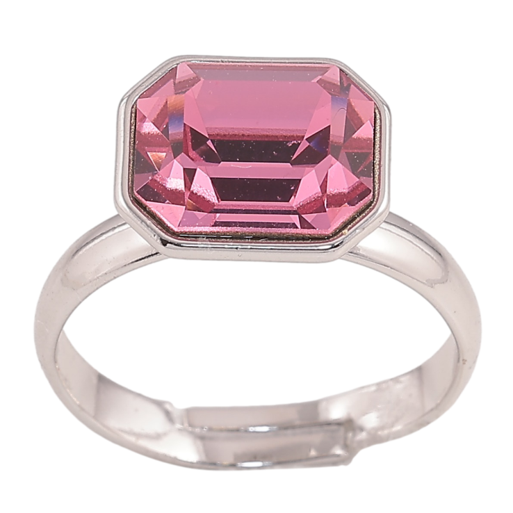 Каблучка Xuping колір Родій з кр-ми Swarovski "Кристал Rose (9х11мм)" фото №18 Каблучка Xuping колір Родій з кр-ми Swarovski "Кристал Rose (9х11мм)" фото №18