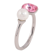 Кольцо Xuping цвет Родий с кр-ми Swarovski "Кристалл Rose с жемчугом, ø 6мм, 6х8мм" фото №2 Кольцо Xuping цвет Родий с кр-ми Swarovski "Кристалл Rose с жемчугом, ø 6мм, 6х8мм" фото №2