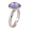 Кольцо Xuping цвет Родий с кр-ми Swarovski "Кристалл Tanzanite" 12х12мм фото №3 Кольцо Xuping цвет Родий с кр-ми Swarovski "Кристалл Tanzanite" 12х12мм фото №3