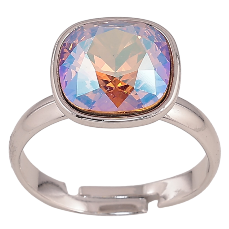 Кольцо Xuping цвет Родий с кр-ми Swarovski Кристалл "Topaz Shimmer" 12х12мм фото №23 Кольцо Xuping цвет Родий с кр-ми Swarovski Кристалл "Topaz Shimmer" 12х12мм фото №23