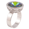 Каблучка Xuping колір Родій з кр-ми Swarovski "Кристал Vitrail Medium в обрамленні ø 18мм" фото №2 Каблучка Xuping колір Родій з кр-ми Swarovski "Кристал Vitrail Medium в обрамленні ø 18мм" фото №2