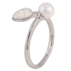 Каблучка Xuping колір Родій з кр-ми Swarovski "Кристал White Opal з перлиною" фото №3 Каблучка Xuping колір Родій з кр-ми Swarovski "Кристал White Opal з перлиною" фото №3