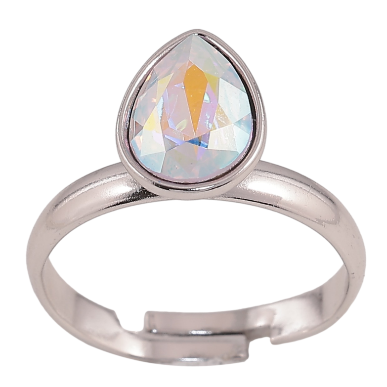 Кольцо Xuping цвет Родий с кр-ми Swarovski "Кристальная капелька АВ" фото №5 Кольцо Xuping цвет Родий с кр-ми Swarovski "Кристальная капелька АВ" фото №5