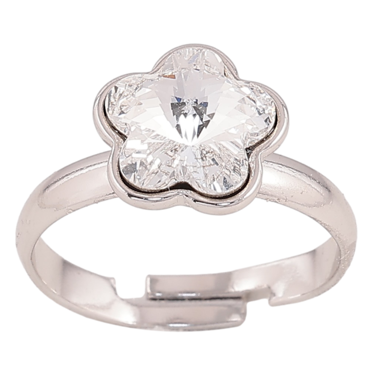 Кольцо Xuping цвет Родий с кр-ми Swarovski "Кристальный цветочек Clear" фото №12 Кольцо Xuping цвет Родий с кр-ми Swarovski "Кристальный цветочек Clear" фото №12