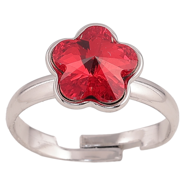 Каблучка Xuping колір Родій з кр-ми Swarovski "Кристальна квіточка Siam" фото №19 Каблучка Xuping колір Родій з кр-ми Swarovski "Кристальна квіточка Siam" фото №19