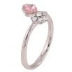 Кольцо Xuping цвет Родий с кр-ми Swarovski "Кристальный цветочек с бабочкой Rose" фото №2