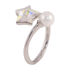 Кольцо Xuping цвет Родий с кр-ми Swarovski "Кристальная звезда АВ с жемчужиной" фото №2 Кольцо Xuping цвет Родий с кр-ми Swarovski "Кристальная звезда АВ с жемчужиной" фото №2