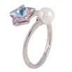 Каблучка Xuping колір Родій з кр-ми Swarovski "Кристальна зірка Paradise Shine з перлиною" фото №2 Каблучка Xuping колір Родій з кр-ми Swarovski "Кристальна зірка Paradise Shine з перлиною" фото №2