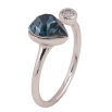 Кольцо Xuping цвет Родий с кр-ми Swarovski "Кристальное сердце Montana с кристаллом" фото №2