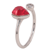 Каблучка Xuping колір Родій з кр-ми Swarovski "Кристальне серце Siam з кристалом" фото №2 Каблучка Xuping колір Родій з кр-ми Swarovski "Кристальне серце Siam з кристалом" фото №2