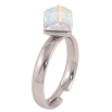 Кольцо Xuping цвет Родий с кр-ми Swarovski "Кристальный куб АВ" 6х6мм фото №2 Кольцо Xuping цвет Родий с кр-ми Swarovski "Кристальный куб АВ" 6х6мм фото №2