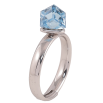 Кольцо Xuping цвет Родий с кр-ми Swarovski "Кристальный куб Aquamarine, 6х6мм" фото №3 Кольцо Xuping цвет Родий с кр-ми Swarovski "Кристальный куб Aquamarine, 6х6мм" фото №3