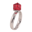 Каблучка Xuping колір Родій з кр-ми Swarovski "Кристальний куб Siam, 6х6мм" фото №2 Каблучка Xuping колір Родій з кр-ми Swarovski "Кристальний куб Siam, 6х6мм" фото №2