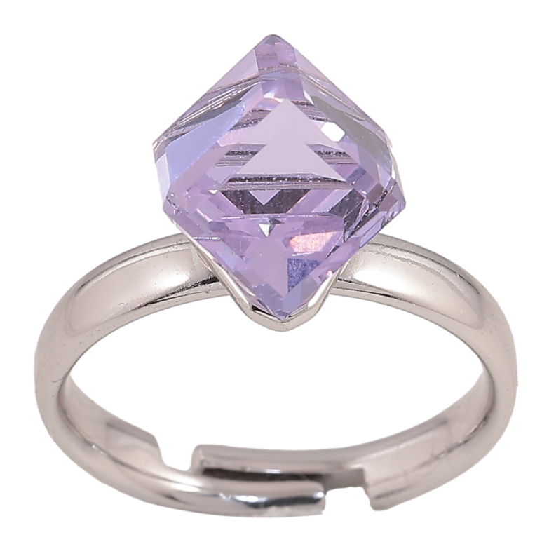 Кольцо Xuping цвет Родий с кр-ми Swarovski "Кристальный куб Tanzanite, 8х8мм" фото №5 Кольцо Xuping цвет Родий с кр-ми Swarovski "Кристальный куб Tanzanite, 8х8мм" фото №5