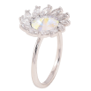 Каблучка Xuping колір Родій з кр-ми Swarovski "Квітка з кристалом АВ" фото №2
