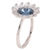 Каблучка Xuping колір Родій з кр-ми Swarovski "Квітка з кристалом Montana" фото №4 Каблучка Xuping колір Родій з кр-ми Swarovski "Квітка з кристалом Montana" фото №4
