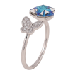 Кольцо Xuping цвет Родий с кр-ми Swarovski "Бабочка с кристальной звездой Metallic Blue" фото №2