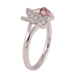 Кольцо Xuping цвет Родий с кр-ми Swarovski "Бабочки с кр-лом Amethyst" фото №2 Кольцо Xuping цвет Родий с кр-ми Swarovski "Бабочки с кр-лом Amethyst" фото №2