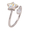 Кольцо Xuping цвет Родий с кр-ми Swarovski "Кристальная звезда АВ с кристаллом" фото №2 Кольцо Xuping цвет Родий с кр-ми Swarovski "Кристальная звезда АВ с кристаллом" фото №2