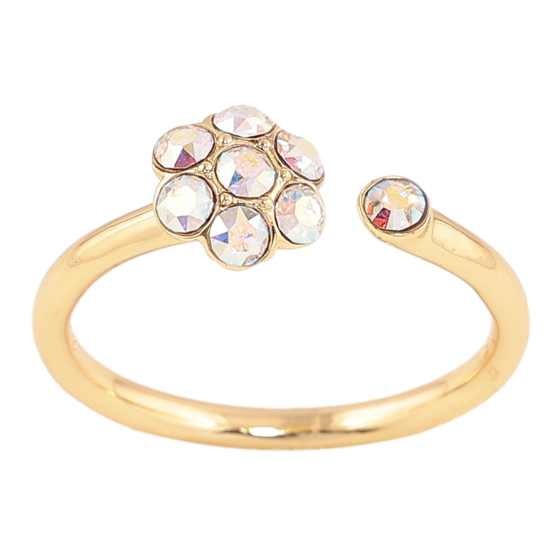 Каблучка Xuping колір позолота 14K з кристалами Swarovski квіточка фото №14