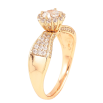 Кольцо Xuping цвет позолота 18K инкрустация кристаллами фото №2 Кольцо Xuping цвет позолота 18K инкрустация кристаллами фото №2