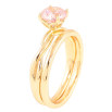 Кольцо Xuping цвет позолота 18K двойное с розовым кристаллом фото №2 Кольцо Xuping цвет позолота 18K двойное с розовым кристаллом фото №2
