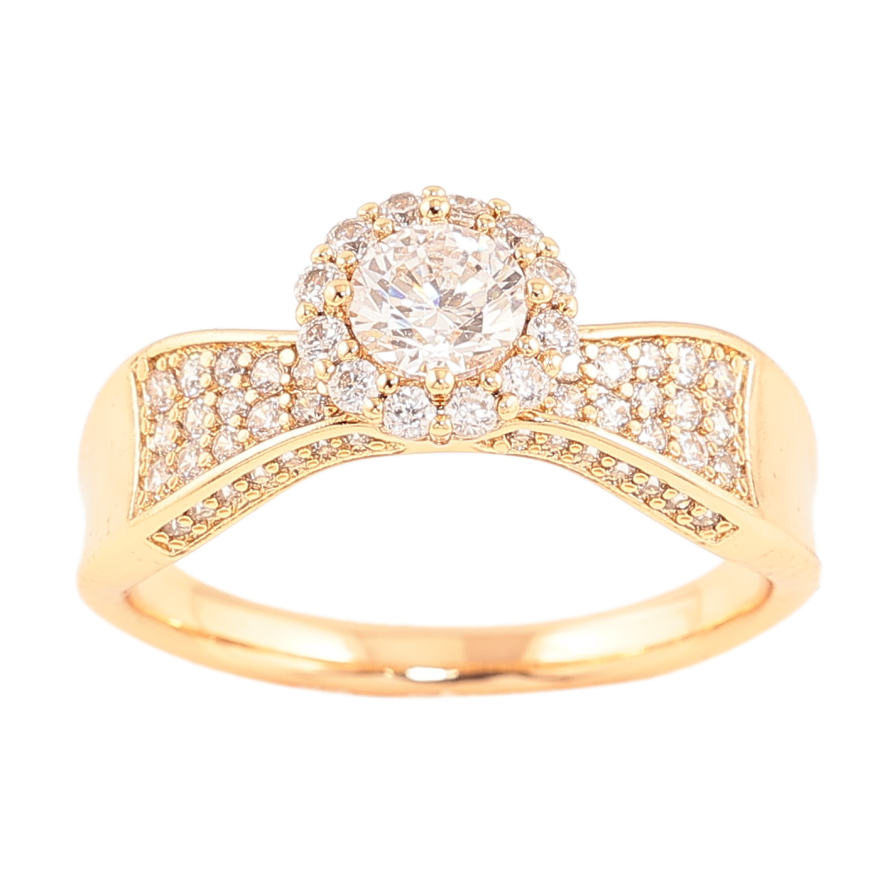 Кольцо Xuping цвет позолота 18K инкрустация кристаллами фото №1 Кольцо Xuping цвет позолота 18K инкрустация кристаллами фото №1