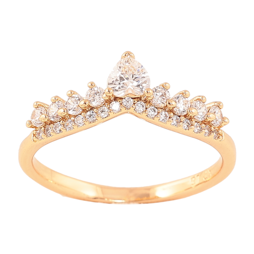 Кольцо Xuping цвет позолота 18K узор с кристаллами фото №1 Кольцо Xuping цвет позолота 18K узор с кристаллами фото №1