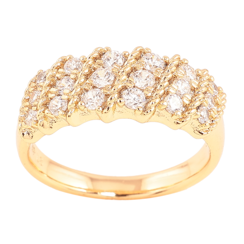 Каблучка Xuping колір позолота 18K інкрустація кристалами фото №12