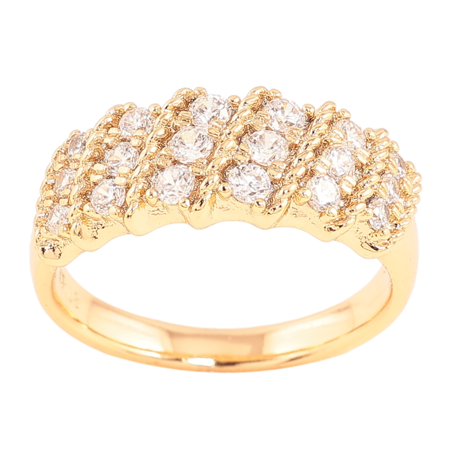 Кольцо Xuping цвет позолота 18K инкрустация кристаллами фото №1
