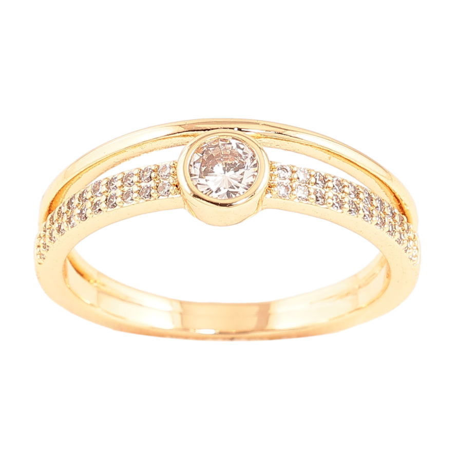 Кольцо Xuping цвет позолота 18K узор с кристаллами фото №1 Кольцо Xuping цвет позолота 18K узор с кристаллами фото №1
