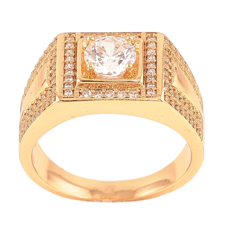 Перстень Xuping цвет Позолота 18K "Узор с инкрустацией цирконием" фото №1 Перстень Xuping цвет Позолота 18K "Узор с инкрустацией цирконием" фото №1