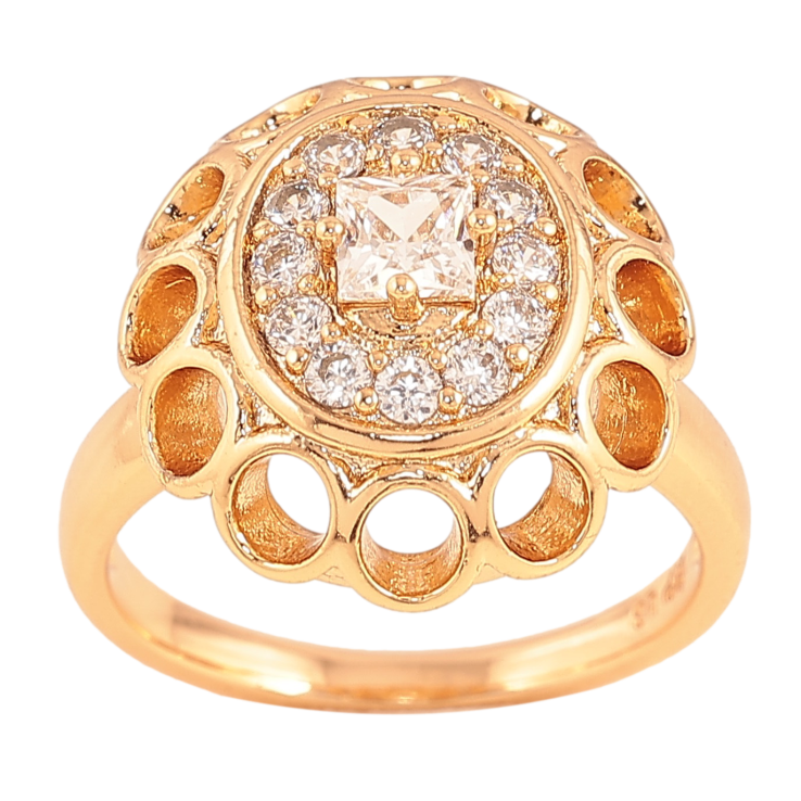 Кольцо Xuping цвет Позолота 18K "Узор с кристаллами" фото №16 Кольцо Xuping цвет Позолота 18K "Узор с кристаллами" фото №16